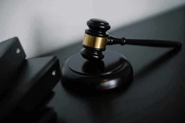 gavel resting on stand