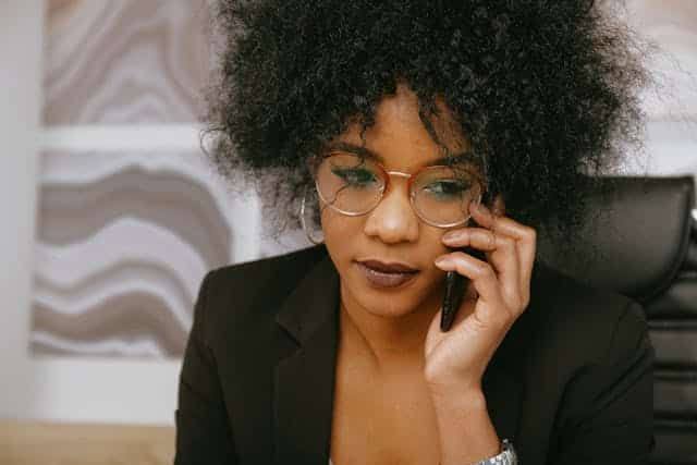 person on a phone call